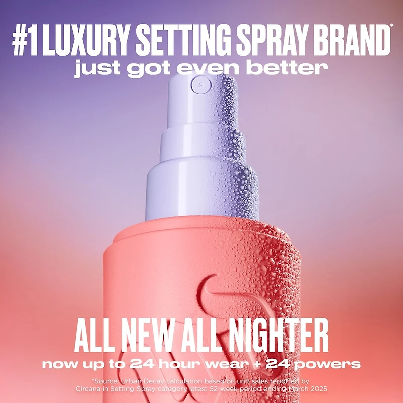 Spray fixateur de maquillage mat All Nighter avec tenue de 24 heures