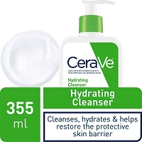 Nettoyant Hydratant pour le Visage avec Acide Hyaluronique et 3 Céramides , Nettoyant Quotidien pour le Visage pour Peau Normale à Sèche , Sans Parfum