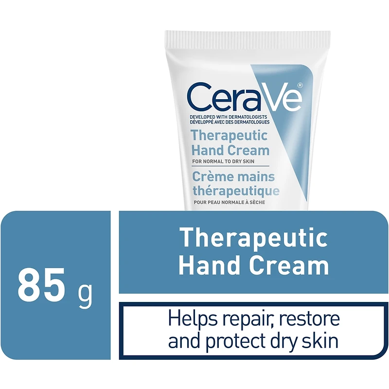 Therapeutic Hand Cream for Dry Cracked Hands with Hyaluronic Acid & 3 Ceramides