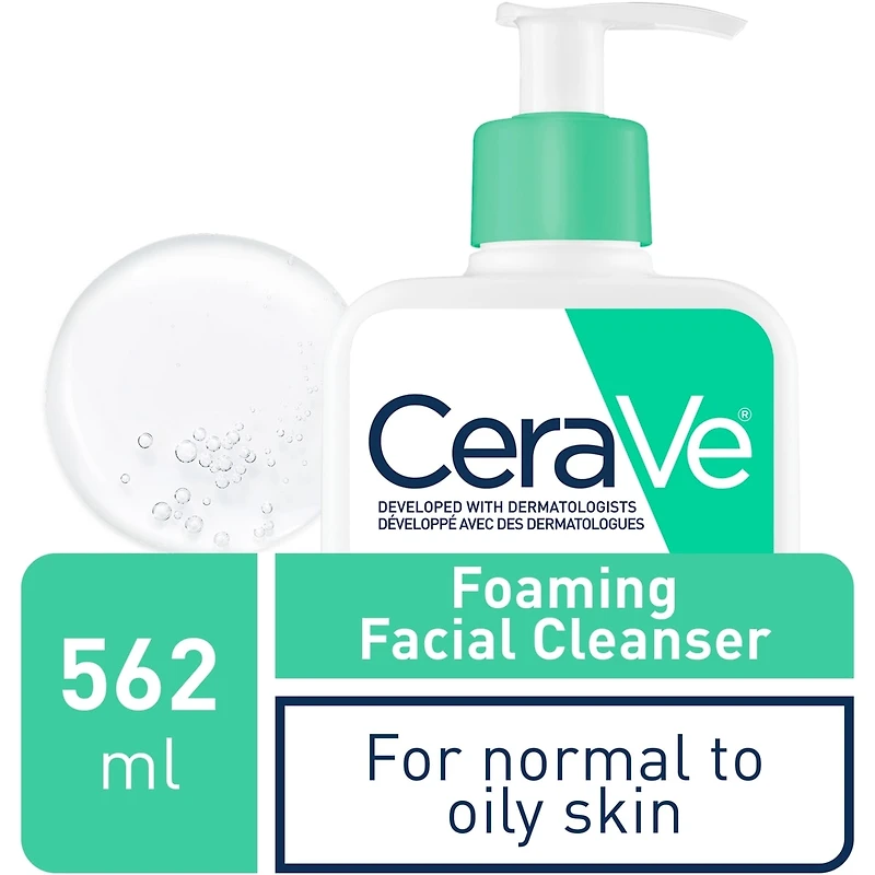 Nettoyant moussant doux pour le visage pour peau mixte à grasse