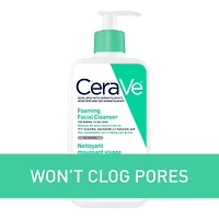 Nettoyant moussant doux pour le visage pour peau mixte à grasse