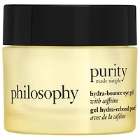 gel hydra-rebond pour les yeux purity made simple à la caféine, hydrate, illumine, ravive les yeux fatigués