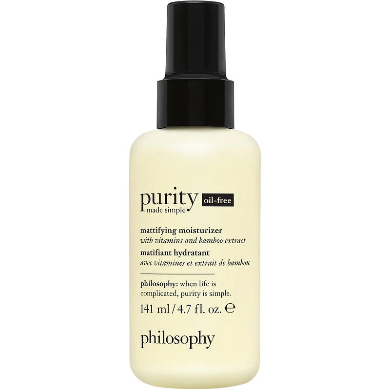 matifiant hydratant purity made simple oil-free avec vitamines et extrait de bambou