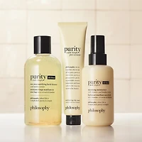 nettoyant visage matifiant en une étape purity made simple oil-free avec extrait de bambou