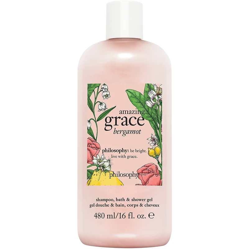 amazing grace bergamot shampoo, bath & shower gel