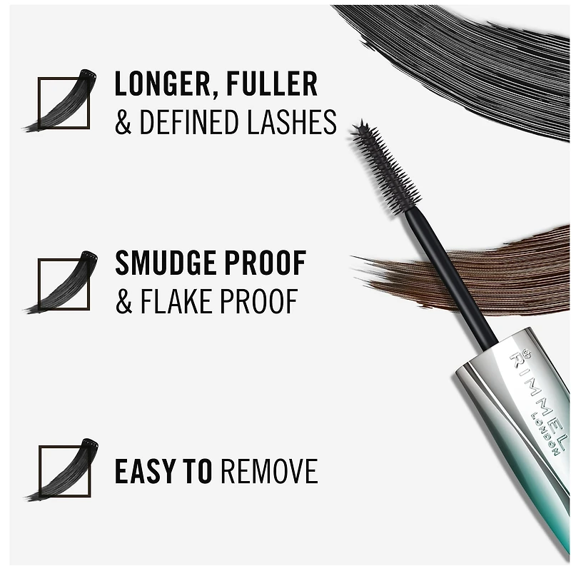 Mascara Wonder'Extension, texture extensible, longue durée, anti-grumeaux, anti-bavures, facile à enlever, 100% Sans Cruauté