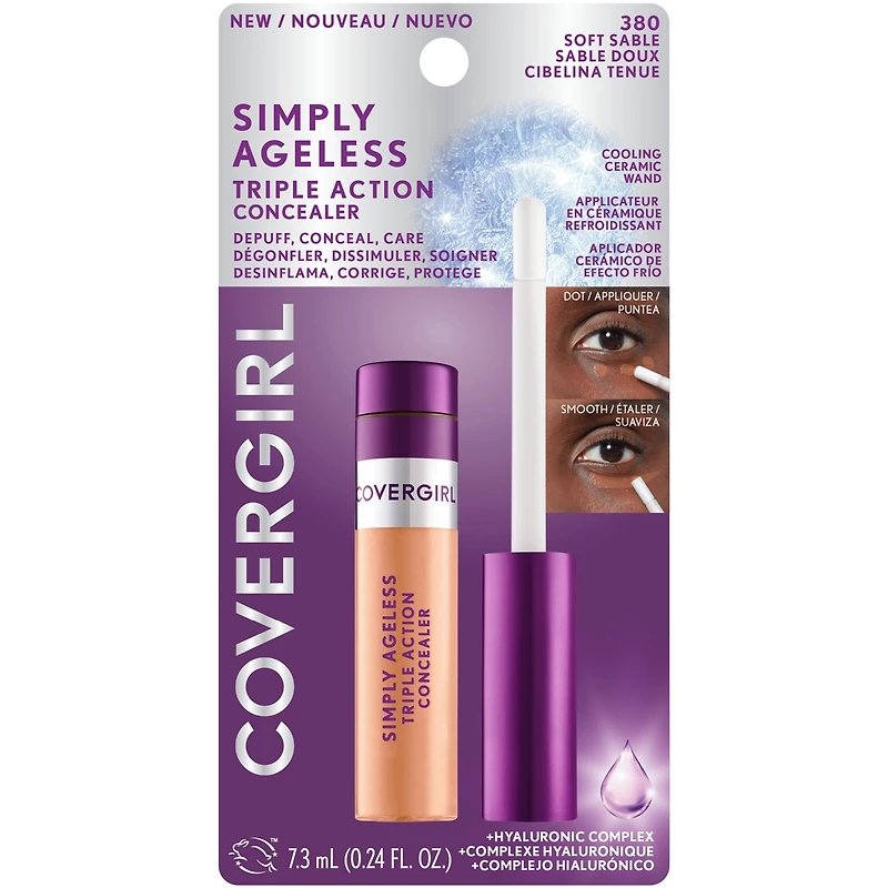 Simply Ageless Triple Action Concealer Infused with Hyaluronic Complex, Vitamin C & Niacinamide