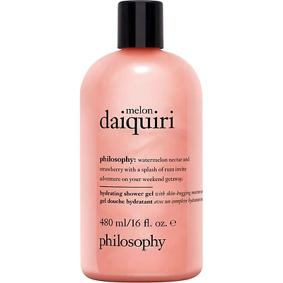 shampoing, gel douche et bain moussant melon daiquiri pour femme, nettoie, revitalise, adoucit la peau & les cheveux