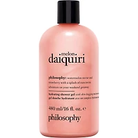 shampoing, gel douche et bain moussant melon daiquiri pour femme, nettoie, revitalise, adoucit la peau & les cheveux