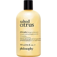 shampoing, gel douche et bain moussant salted citrus pour femme, nettoie, revitalise, adoucit la peau & les cheveux