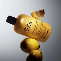 shampoing, gel douche et bain moussant salted citrus pour femme, nettoie, revitalise, adoucit la peau & les cheveux