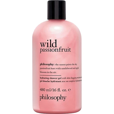 wild passion fruit shampoo, shower gel & bubble bath for women, cleanses, conditions, softens skin & hair