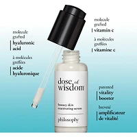 dose of wisdom™ sérum réactivant pour une peau rebondie hydratée et soutenue grace au collagène, enrichi en oxygène, vitamine C acide hyaluronique