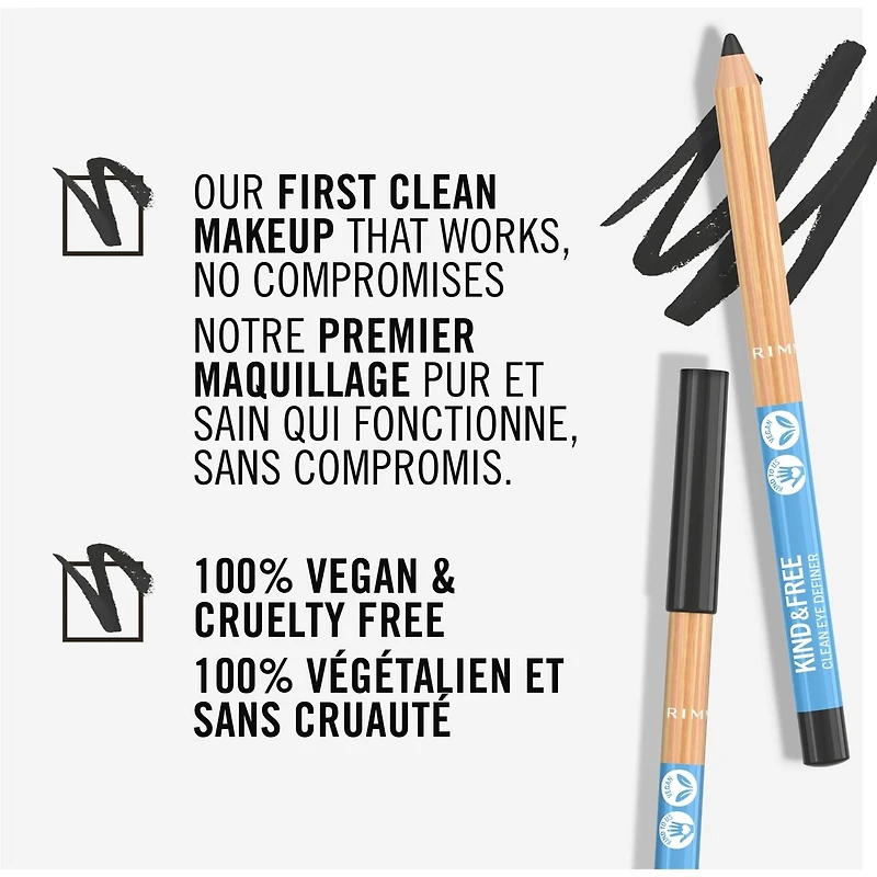 KIND & FREE™ Eye Definer, 100% vegan, ultra-Creamy, buttery texture, intense pigmentation, lasts up to 12 hours