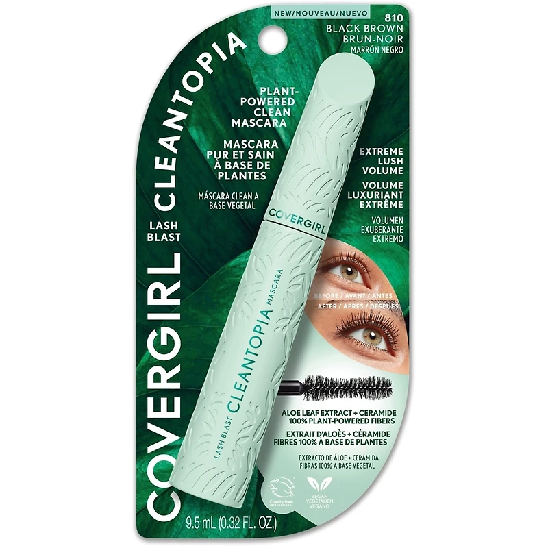 Lash Blast Cleantopia Mascara, clean Volumizing plant-powered vegan Formula