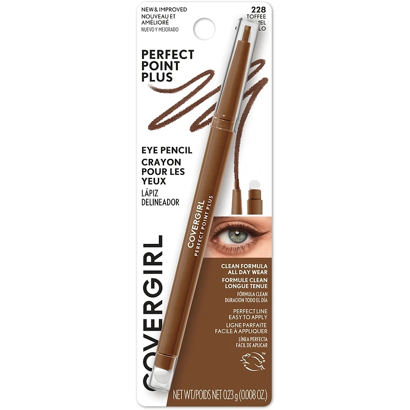 Perfect Point Plus Eyeliner, micro-fine point, precise line, built-in smudger tip for a softer, smokier look