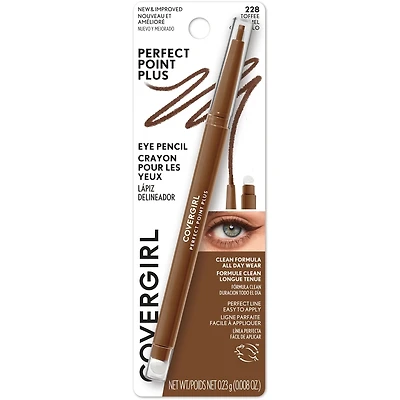 Perfect Point Plus Eyeliner, micro-fine point, precise line, built-in smudger tip for a softer, smokier look