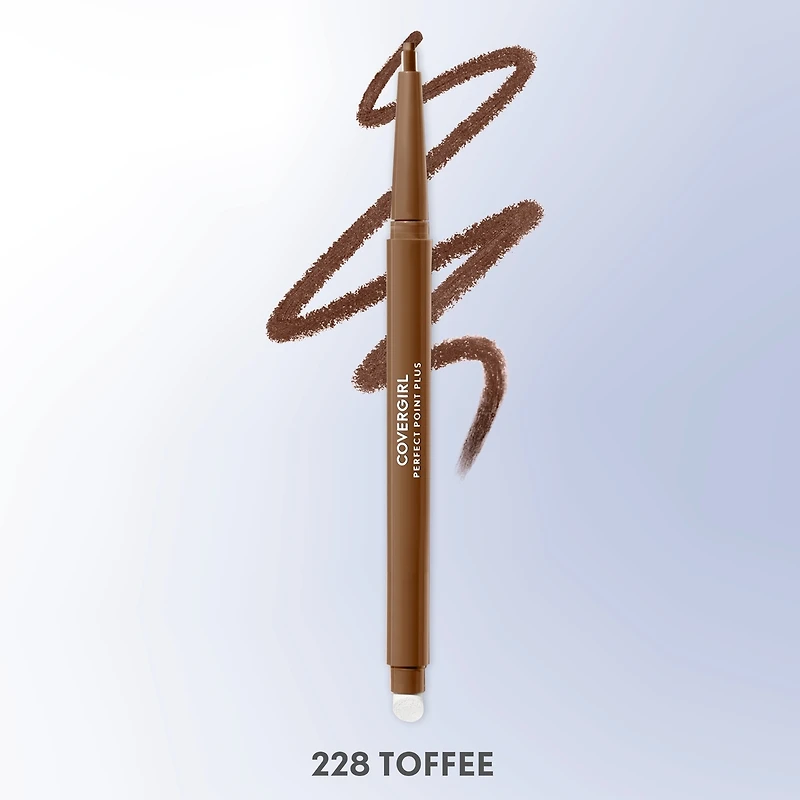 Perfect Point Plus Eyeliner, micro-fine point, precise line, built-in smudger tip for a softer, smokier look