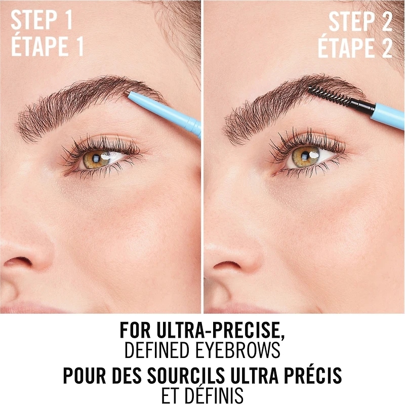 Définisseur de sourcils Kind & Free™, double embout pointe ultra fine et brosse, SANS huiles minérales, formule végétalienne