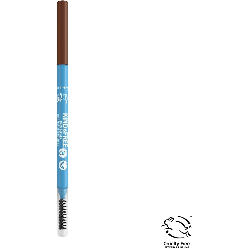 Kind & Free™ Brow Definer, Dual Ended Ultra Fine Tip and Spoolie, NO mineral oils, Vegan Formula