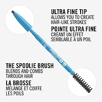 Kind & Free™ Brow Definer, Dual Ended Ultra Fine Tip and Spoolie, NO mineral oils, Vegan Formula
