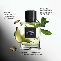 Instinct Eau de Parfum Pour Homme, Parfum agrumes et fougère, parfum David Beckham captivant et dynamique, flacon de parfum sophistiqué