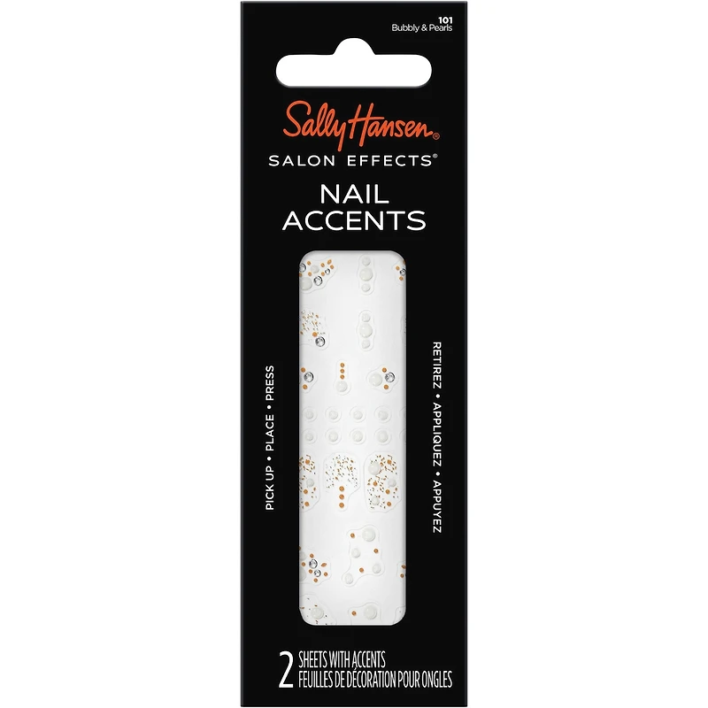 Salon Effects Nail Accents, Art Decals, Easy to Use, No Commitment, Use On Polish or Bare Nails, Mix and Match Different Styles