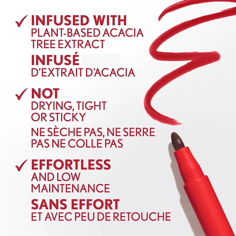 Outlast Lipstain, Smooth Application, Precise Pen-Like Tip, Transfer-Proof, Satin Stained Finish, Vegan Formula