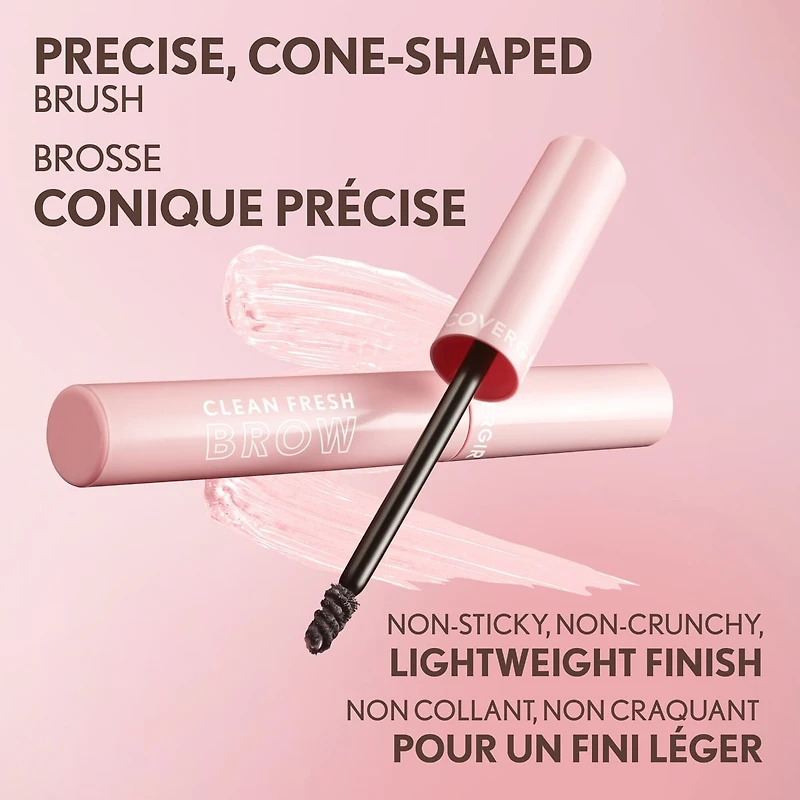 Clean Fresh Brow Enhancer Gel Wax, Flexible Hold, Non-Sticky, Non-Crunchy, All-Day Wear, Vegan Formula