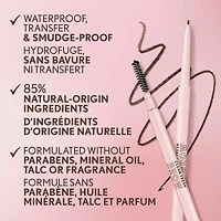 Clean Fresh Brow Nano Eyebrow Pencil, Ultra-Precise Tip, Waterproof, Transfer-Resistant, Built-In Spoolie, Vegan Formula