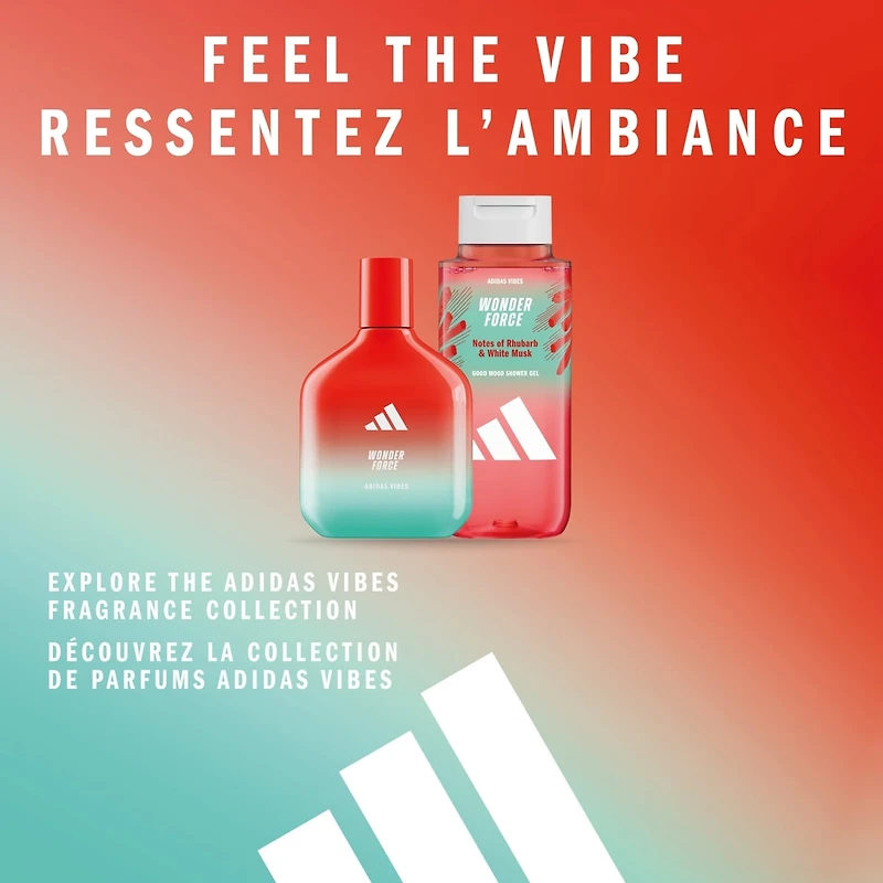 Vibes Wonder Force Eau de Parfum, Notes of Rhubarb, Rose & White Musk, Unisex Fragrance, Long Lasting, Sporty Fragrance