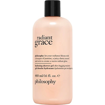 radiant grace hydrating shower gel, cleanses, conditions, moisturizes skin