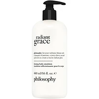 radiant grace firming scented body emulsion, softens the skin, long-lasting hydration