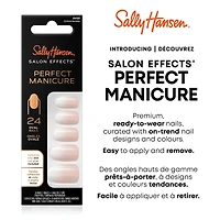 Salon Effects® Perfect Manicure™ press-on nails, longwearing, includes 24 premium fake nail, adhesive tabs and nail glue