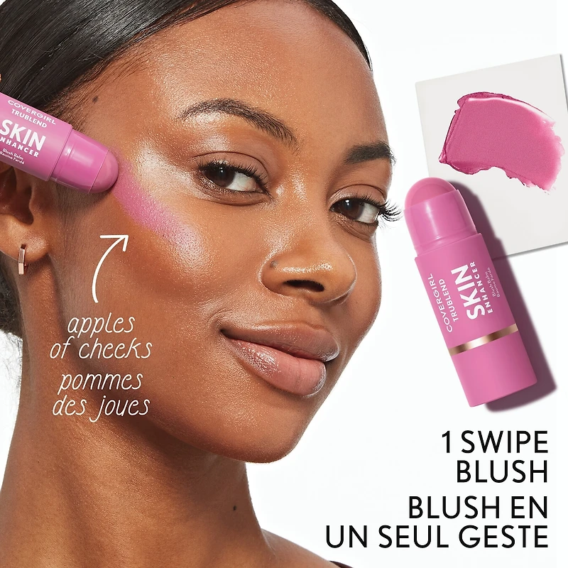 Trublend Skin Enhancer Balm Stick Blush Stick, Vegan Formula, Easy to Use, Glides on Effortlessly, Non-Greasy, Doesn't Crease