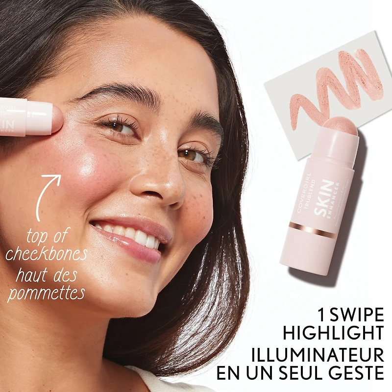 Trublend Skin Enhancer Balm Stick Blush Stick, Vegan Formula, Easy to Use, Glides on Effortlessly, Non-Greasy, Doesn't Crease