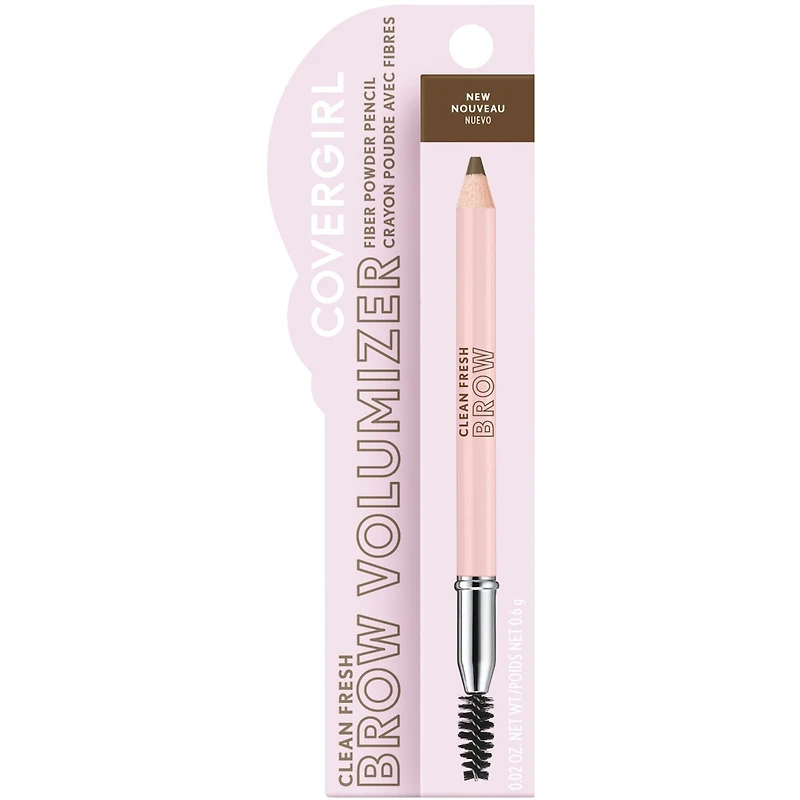 Clean Fresh Brow Eyebrow Pencil, Long-Lasting, Natural Looking, Vegan Formula, Easy to Apply, Pencil with Brush
