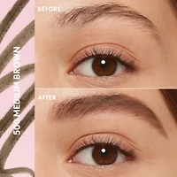 Clean Fresh Brow Eyebrow Pencil, Long-Lasting, Natural Looking, Vegan Formula, Easy to Apply, Pencil with Brush
