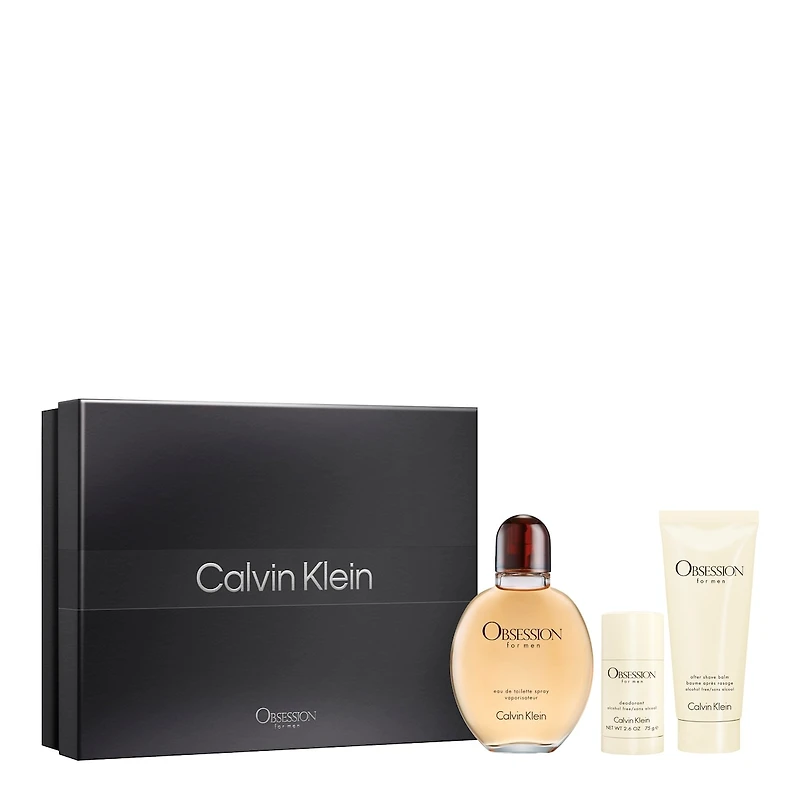 Coffret cadeau trio Eau de Toilette pour homme Obsession
