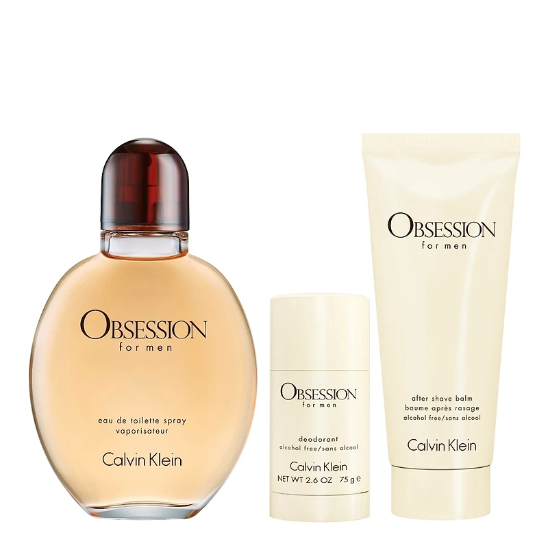 Coffret cadeau trio Eau de Toilette pour homme Obsession