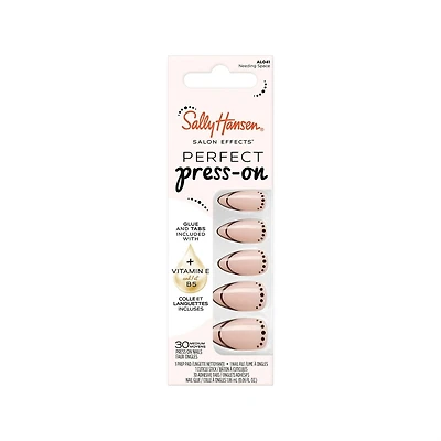 Salon Effects® Perfect Manicure™ press-on nails, longwearing, includes 24 premium fake nail, adhesive tabs and nail glue