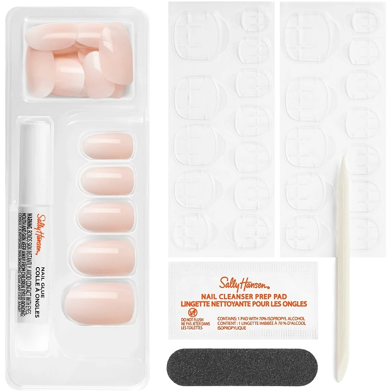 Salon Effects® Perfect Manicure™ press-on nails, longwearing, includes 24 premium fake nail, adhesive tabs and nail glue