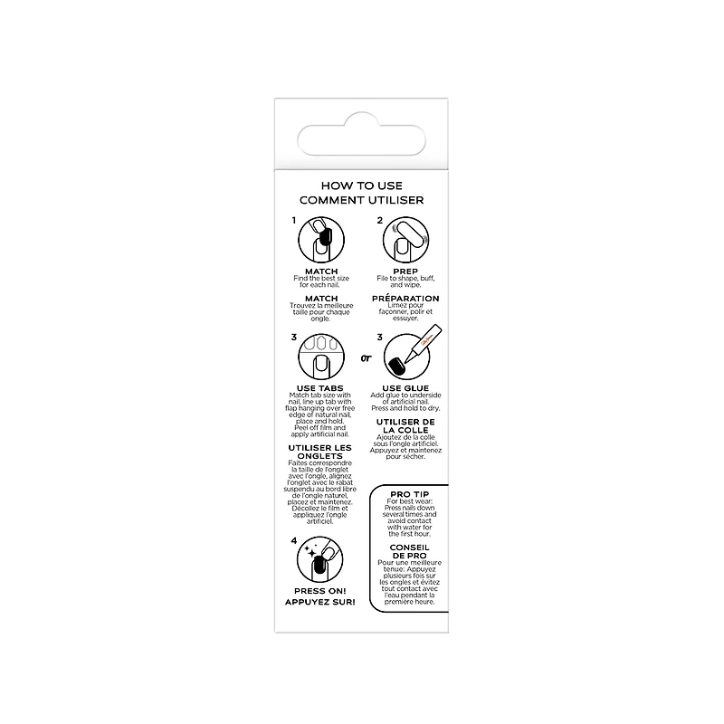 Faux ongles à coller Salon Effects Perfect Press Ons, Manucure sans danger, Faciles appliquer