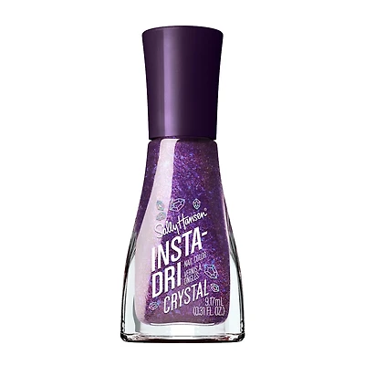 Insta-Dri® Nail Polish, Crystal Collection, instant glow up. 3-in-1 formula with built-in base and top coat. 1 Stroke, Coat Done. Dries 60 seconds