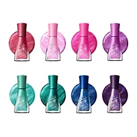 Insta-Dri® Nail Polish, Crystal Collection, instant glow up. 3-in-1 formula with built-in base and top coat. 1 Stroke, Coat Done. Dries 60 seconds