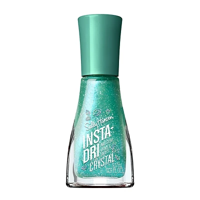 Insta-Dri® Nail Polish, Crystal Collection, instant glow up. 3-in-1 formula with built-in base and top coat. 1 Stroke, Coat Done. Dries 60 seconds