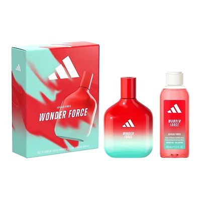 Coffret cadeau Vibes comprenant l'eau de parfum Wonder Force et un gel douche