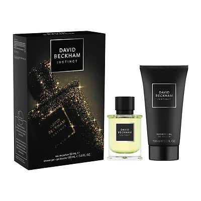 Coffret cadeau Instinct Eau de Parfum & Gel douche pour homme, parfum captivant aux notes fougères et d'agrumes