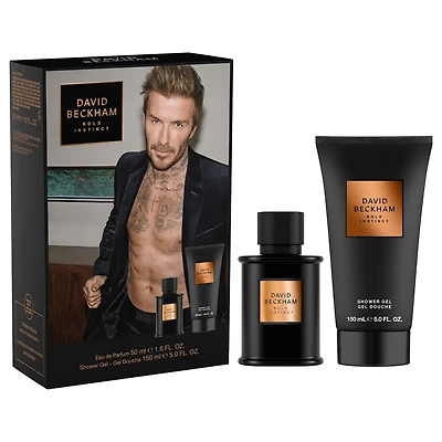 Coffret cadeau pour homme comprenant une eau de parfum et un gel douche/spray corporel Bold Instinct, après-rasage boisé captivant