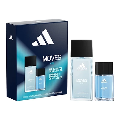 Coffret cadeau Moves for him comprenant une eau de toilette et un déodorant naturel en spray